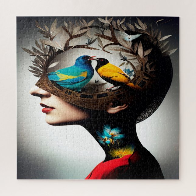 Inside Her Head Birds 2 Jigsaw Puzzle (Vertical)