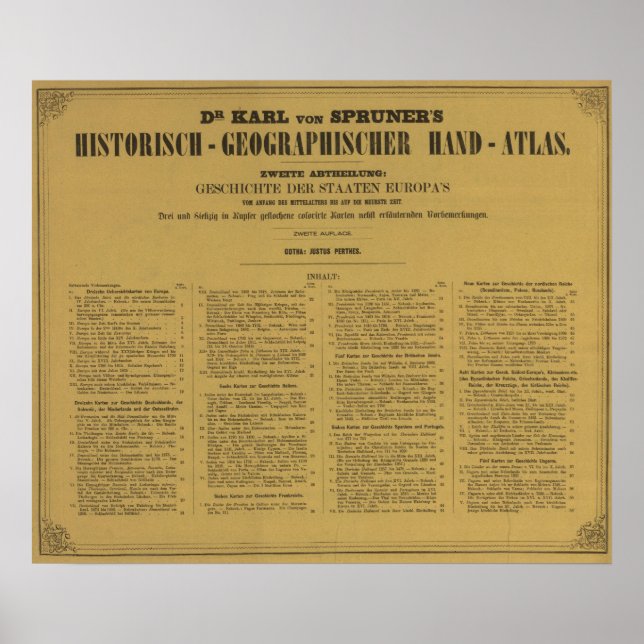 Inside Historical Geographical Hand Atlas Poster (Front)