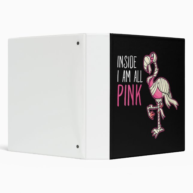 Inside I Am All Pink Flamingo | Funny Flamingo Binder (Background)