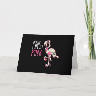 Inside I Am All Pink Flamingo   Funny Flamingo Card
