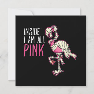 Inside I Am All Pink Flamingo   Funny Flamingo Invitation
