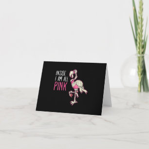 Inside I Am All Pink Flamingo Funny Flamingo Thank You Card