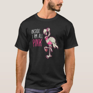 Inside Im All Pink Halloween Flamingo T-Shirt