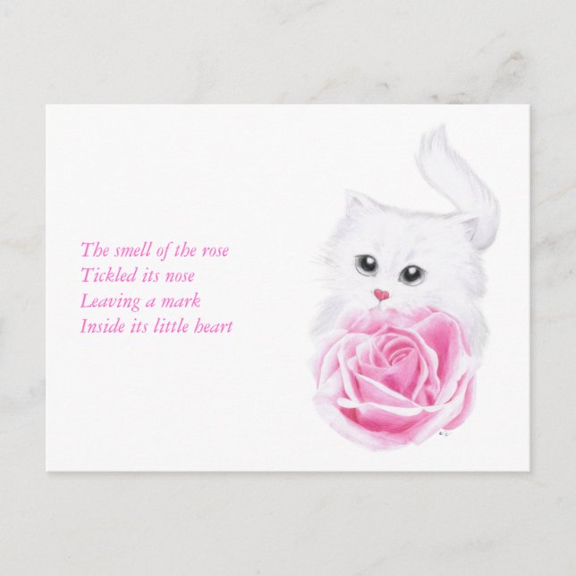 Inside its little heart postcard (Front)