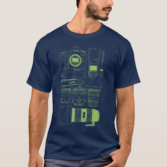 Inside My Canon Camera Bag T-Shirt (Front)