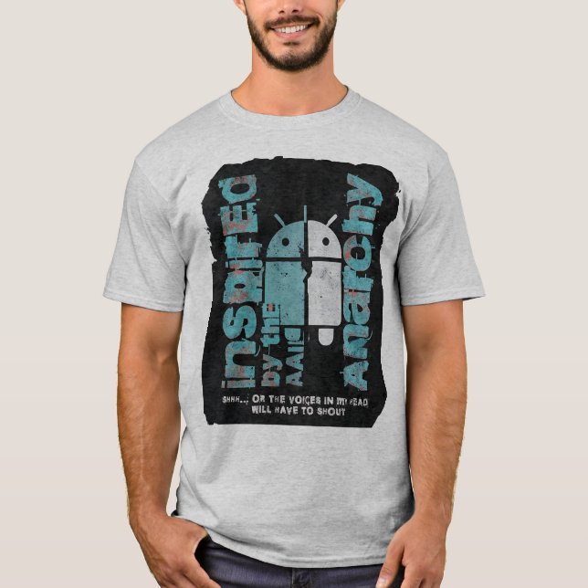 Inside My Head Android Street Art Tech Graphic Des T-Shirt (Front)