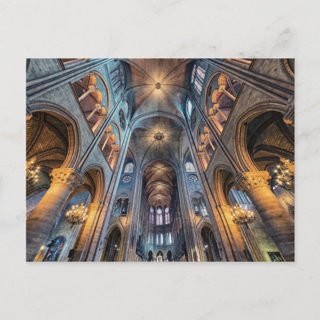 Inside Notre-Dame Postcard (Front)