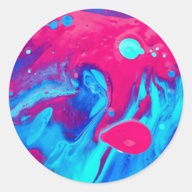 Inside of a lava lamp classic round sticker (Front)