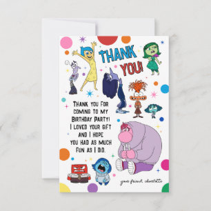 Inside Out 2 Birthday Thank You Card