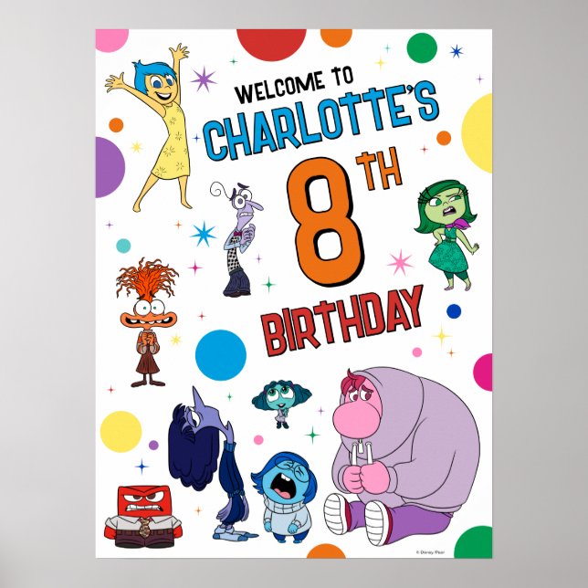 Inside Out 2 Birthday Welcome Sign (Front)