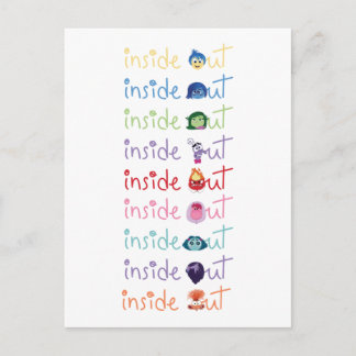 Inside Out 2 Character Lineup Graphic Postcard