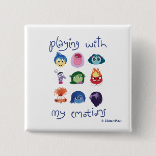 Inside Out 2 Playing With My Emotions Graphic Inch Square Button