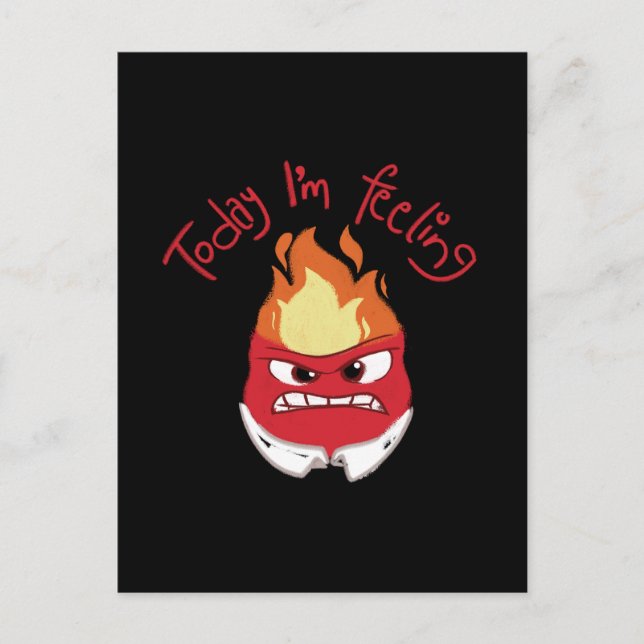 Inside Out 2 Today I’m Feeling Anger Graphic Postcard (Front)