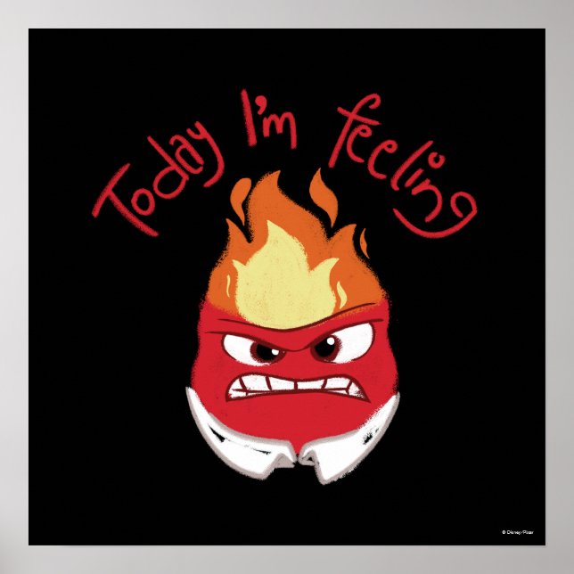 Inside Out 2 Today I’m Feeling Anger Graphic Poster (Front)