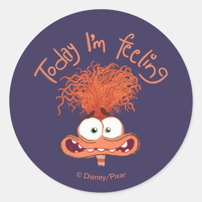 Inside Out 2 Today I’m Feeling Anxiety  Graphic Classic Round Sticker (Front)