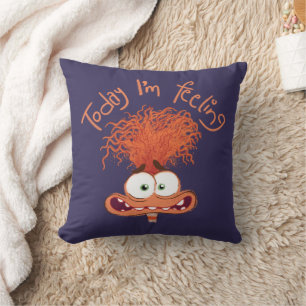 Inside Out 2 Today I’m Feeling Anxiety  Graphic Throw Pillow