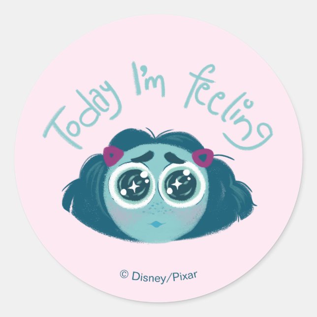 Inside Out 2 Today I’m Feeling Envy Graphic Classic Round Sticker (Front)