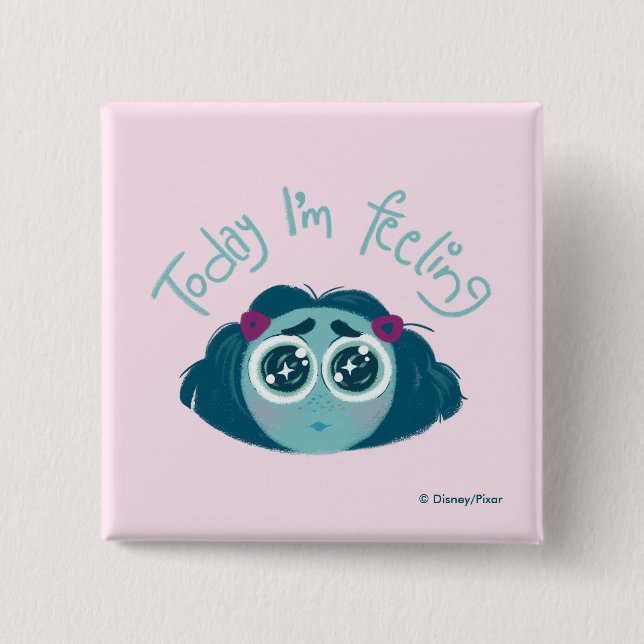 Inside Out 2 Today I’m Feeling Envy Graphic Inch Square Button (Front)