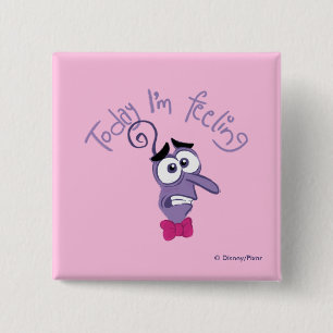 Inside Out 2 Today I’m Feeling Fear Graphic 2 Inch Square Button