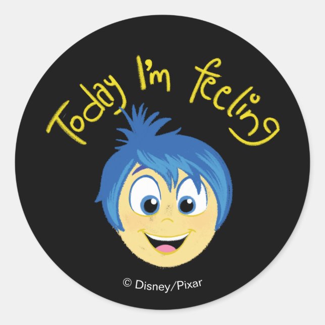 Inside Out 2 Today I’m Feeling Joy Graphic Classic Round Sticker (Front)