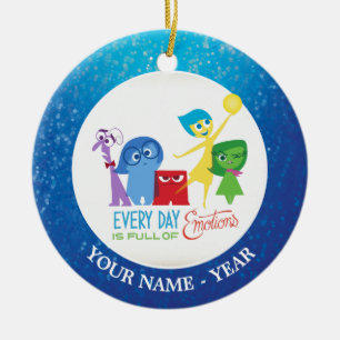 Inside Out All Characters Add Your Name Ceramic Ornament