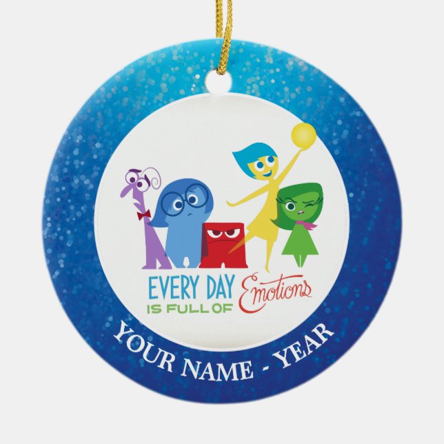 Inside Out | All Characters Add Your Name Ceramic Ornament (Front)