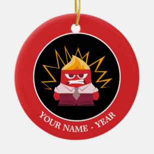 Inside Out   Anger Standing Add Your Name Ceramic Ornament