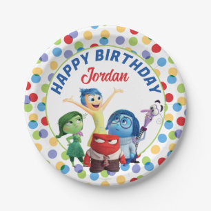 Inside Out Birthday Paper Plate