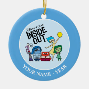 Inside Out   Characters and Inside Out Logo Ceramic Ornament