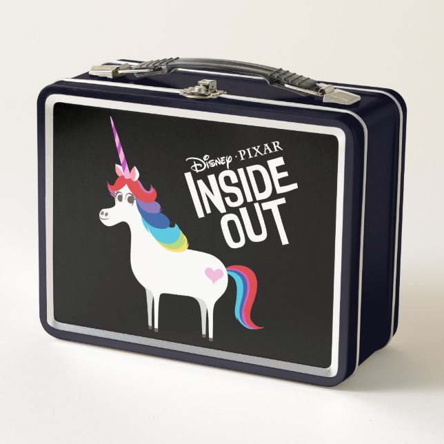 Inside Out | Rainbow Unicorn Add Your Name Metal Lunch Box (Front)