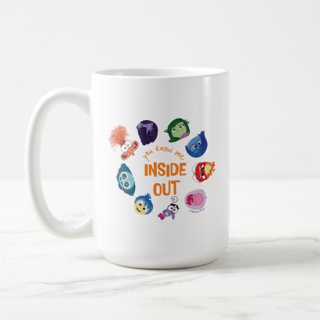 Inside Out You Know Me Inside Out Character Circle Coffee Mug (Left)