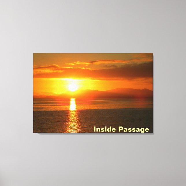 Inside Passage Sunset Canvas Print (Front)