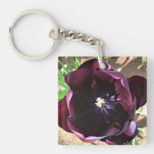 Inside Queen of the Night Tulip Keychain