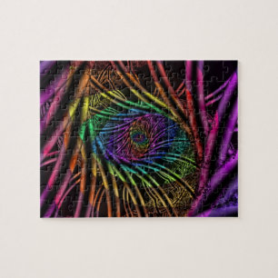 Inside   Rainbow Fractal Art Jigsaw Puzzle