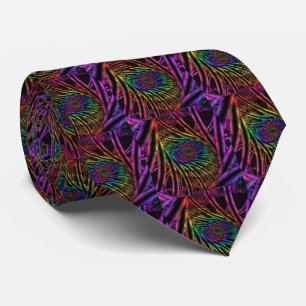 Inside   Rainbow Fractal Art Tie