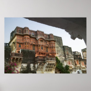Inside Royal Ghanerao Castle, Rajasthan, India Poster