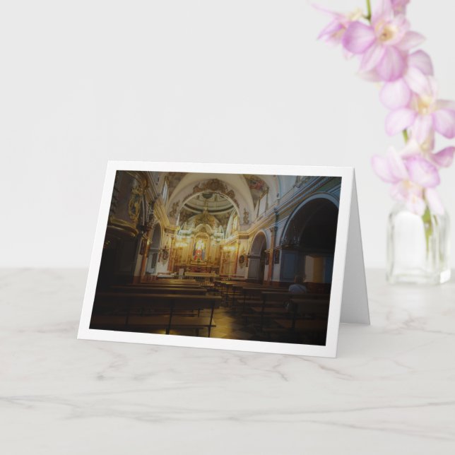 Inside San Miguel Monastery, Lliria, Spain Card (Orchid)
