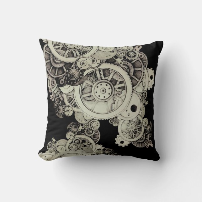 Inside The Machine Throw Pillow (Front)