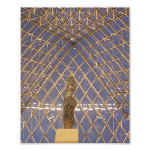 Inside the Pyramid at the Louvre in Paris, France Photo Print