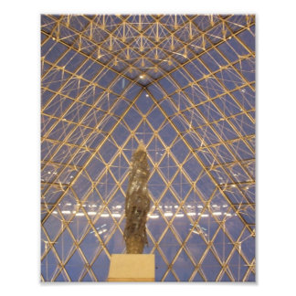Inside the Pyramid at the Louvre in Paris, France Photo Print