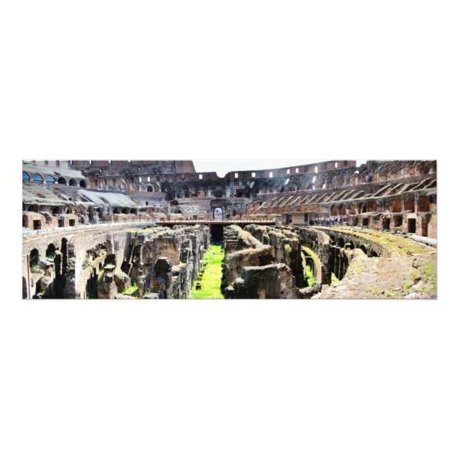 Inside the Roman Colosseum Panoramic Photo Print (Front)