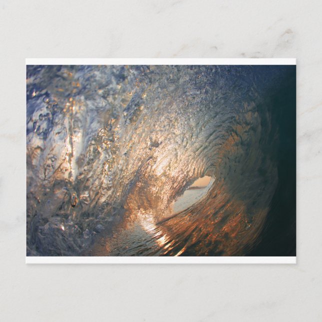 Inside the tube surfing wave postcard (Front)