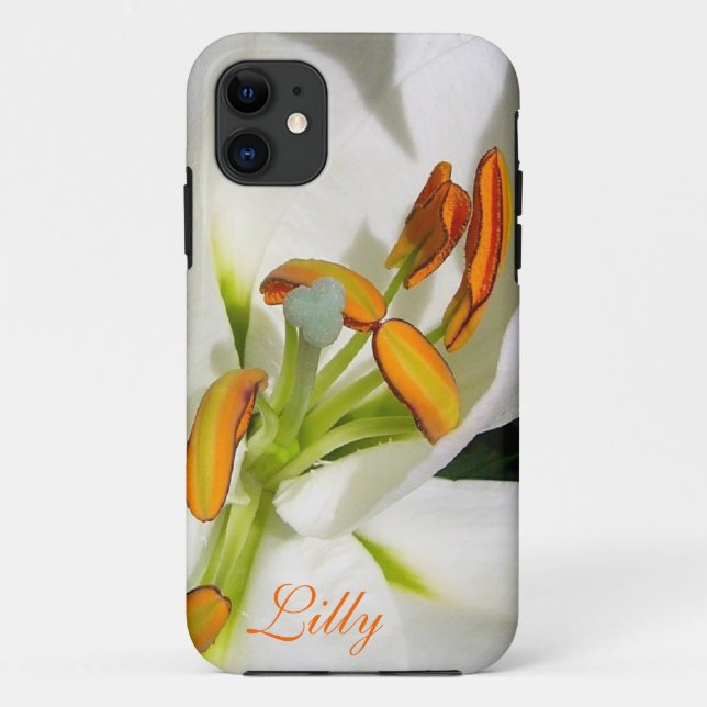 Inside the White Lily iPhone 5 Case *personalize* (Back)