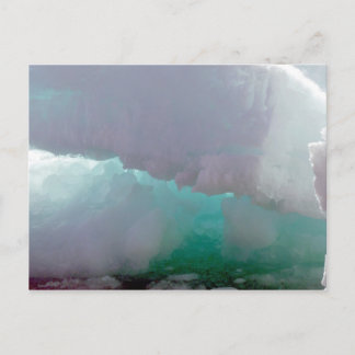 Inside view of a melting ice berg postcard