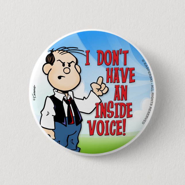Inside Voice 2 Inch Round Button (Front)