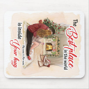 Inside Your Hug Blanket Couple Valentine Gift Mouse Pad