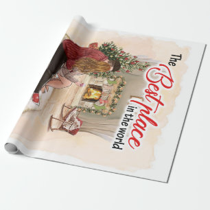 Inside Your Hug Blanket Couple Valentine Gift Wrapping Paper