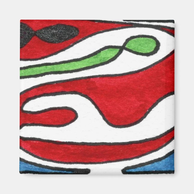"Insides Out" Abstract Art Magnet (Front)