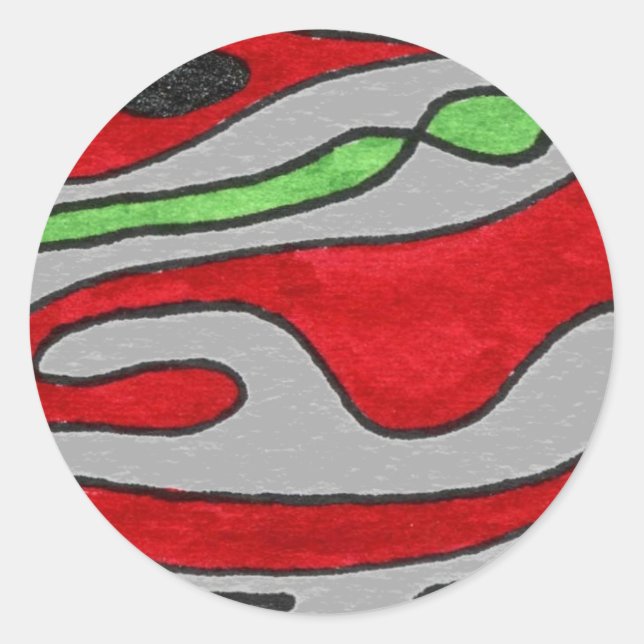 "Insides Out" Abstract Design Sticker (Front)