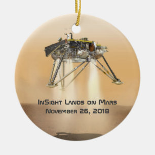 InSight Landing on Mars Ceramic Ornament